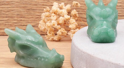 Tête de Dragon Aventurine Verte