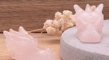 Tête de Dragon QUARTZ ROSE