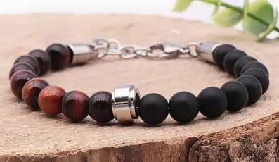 bracelet Unys œil de taureau et onyx