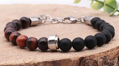 bracelet Unyx œil de taureau et onyx