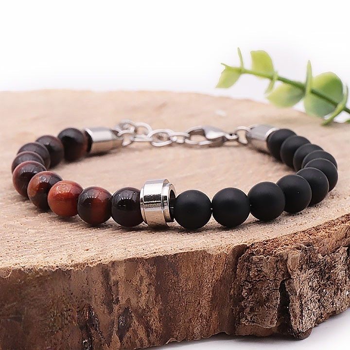 bracelet Unyx œil de taureau et onyx