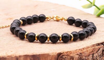 bracelet Eira doré onyx