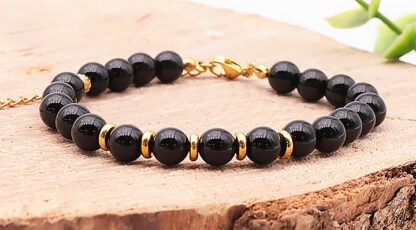 bracelet Eira doré onyx