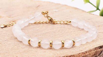 bracelet Eira doré cristal de roche