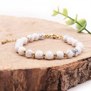 bracelet Eira doré howlite
