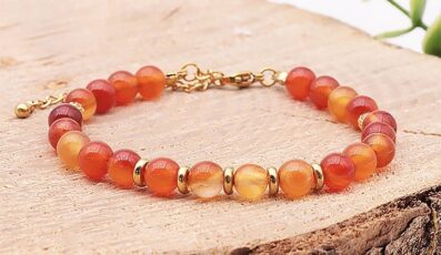 bracelet Eira doré cornaline