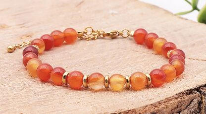 bracelet Eira doré cornaline