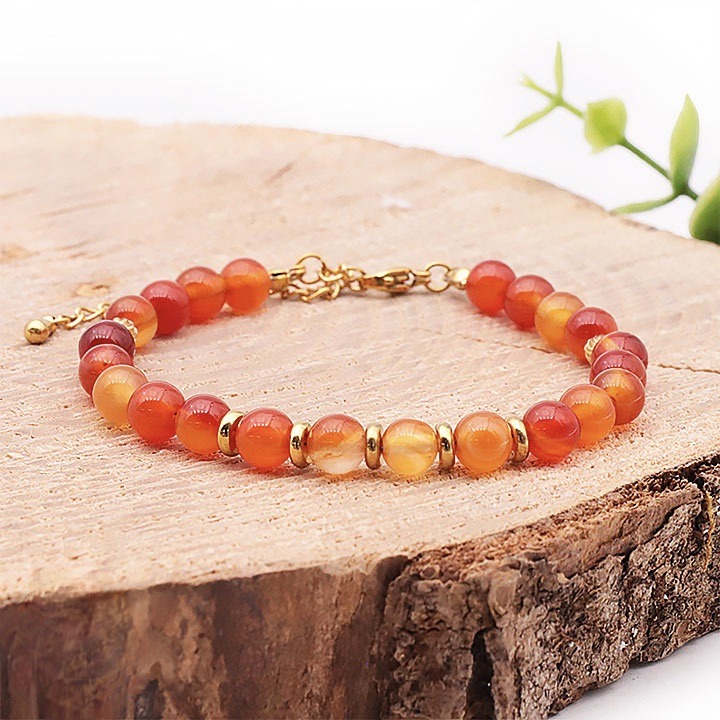 bracelet Eira doré cornaline