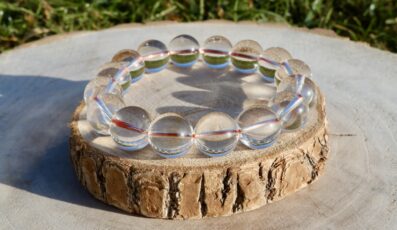 bracelet boule citrine naturelle (14mm)