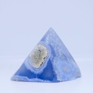 Cristal de calcédoine bleue cristallisée (M2)