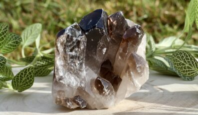 Druse cristal de roche fumé