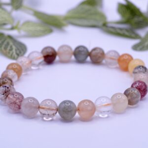 Cristal de Roche Rutile Multicolore