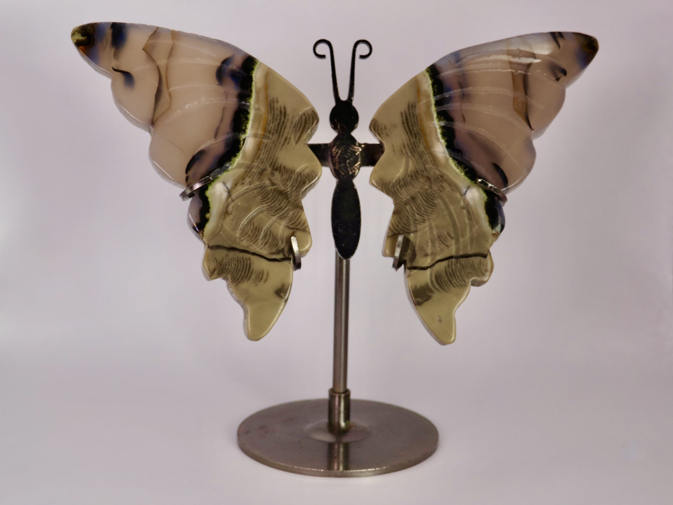 Papillon en Agate Grise