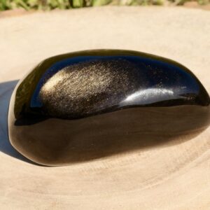 Forme libre Obsidienne Dorée