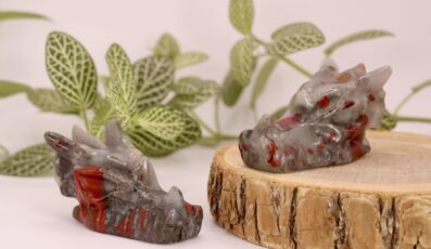 Tête de dragon Jaspe Héliotrope