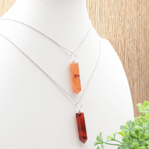 Pendentif pointe cornaline