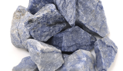 Pierre brute en aventurine bleue