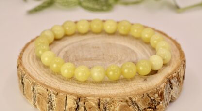 Bracelet boule Serpentine Jaune