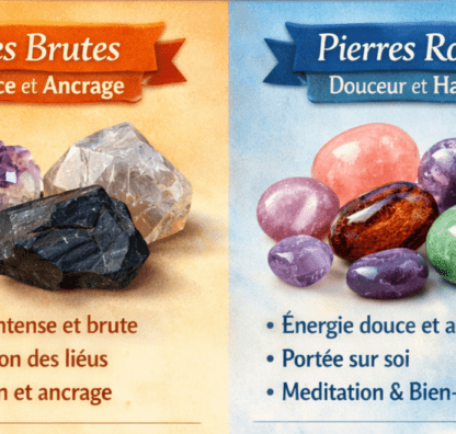 Différence entre pierres brute et pierre roulée