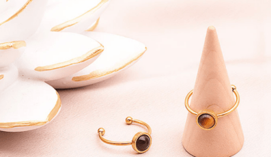 Bague ISEL Dorée œil de tigre