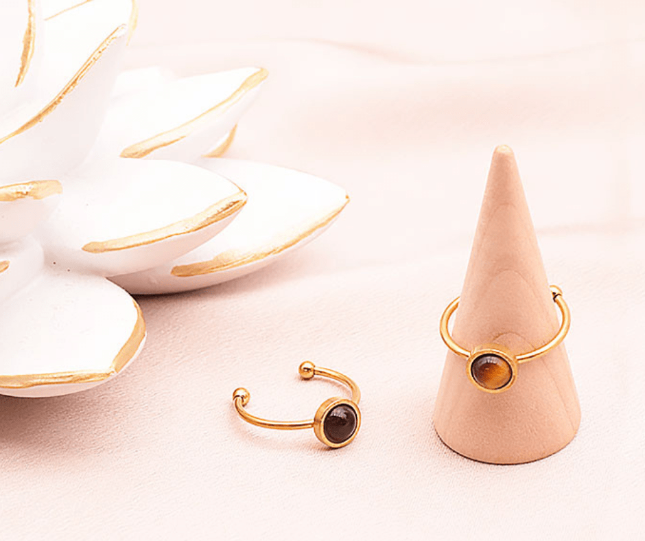 Bague ISEL Dorée œil de tigre