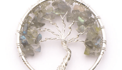 Pendentif Arbre de Vie labradorite