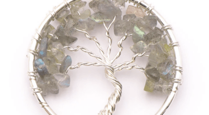 Pendentif Arbre de Vie labradorite