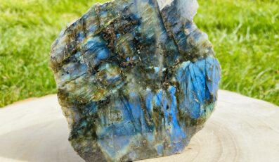 Forme libre 1 face polie labradorite (722g)