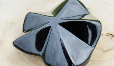 Galet forme étoile obsidienne œil céleste