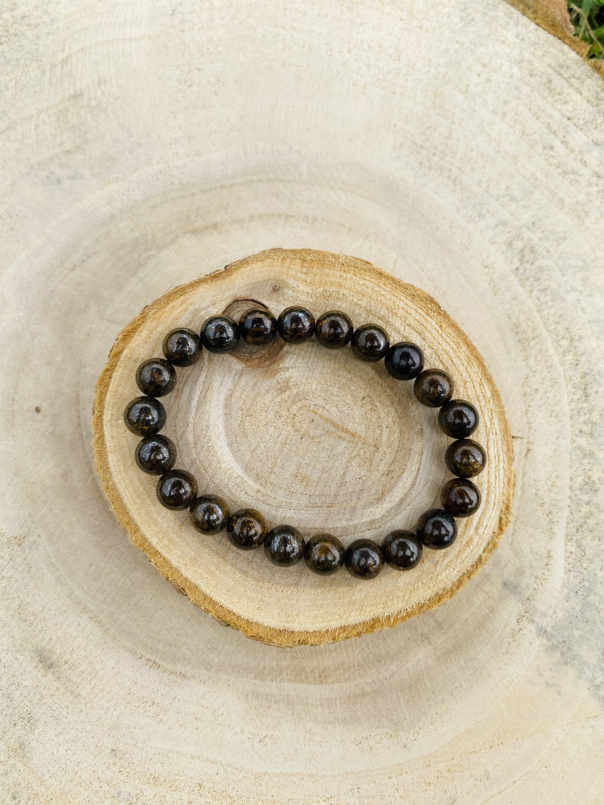 Bracelet boule Biotite
