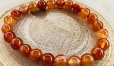 Bracelet boule agate bandée