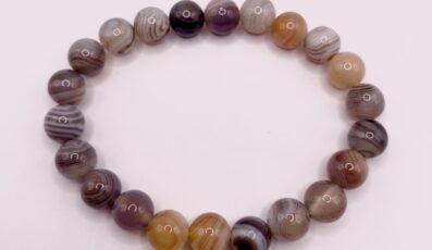 Bracelet boule agate botswana