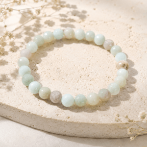 Bracelet facette amazonite naturelle lithothérapie
