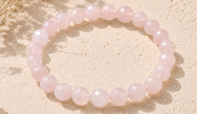 Bracelet facette Quartz Rose