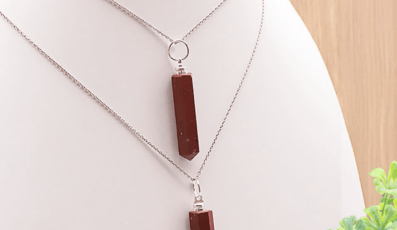Pendentif pointe Jaspe rouge