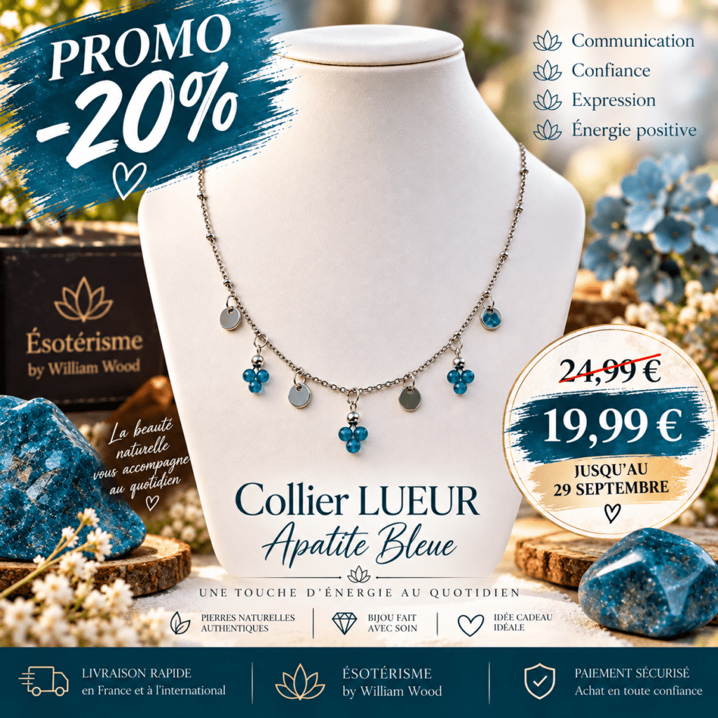 Collier LUEUR Apatite Bleue