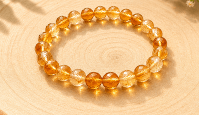 Bracelet facette citrine