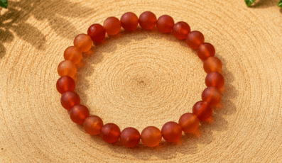 Bracelet Boule Cornaline Mat