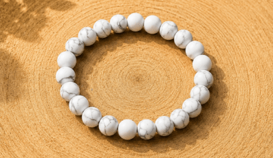 Bracelet Boule Howlite Mat