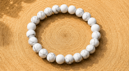 Bracelet Boule Howlite Mat