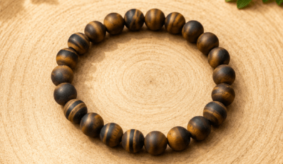 Bracelet Boule Œil de Tigre Mat