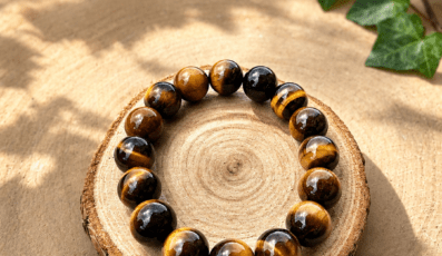 Bracelet boule œil de tigre (12mm)