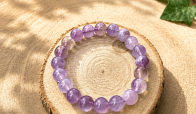 bracelet boule Améthyste Lavande  (10mm)