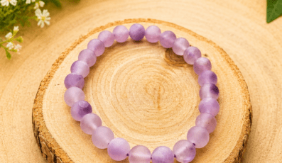 Bracelet Boule Améthyste Mat