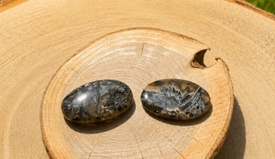 Cabochon ovale en Agate Stick