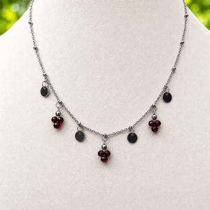 Collier LUEUR en Obsidienne Noire naturelle – bienfaits énergétiques lithothérapie