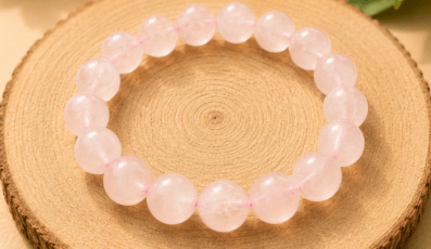 bracelet boule quartz rose (14mm)