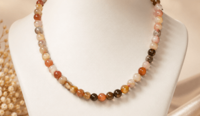 Collier Boule Pierre de lune Multicolore