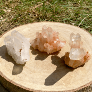 Pierre brute quartz ferrugineux hématoïde naturelle en lithothérapie