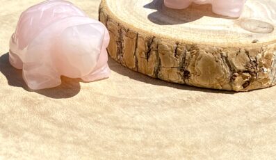 Tortue en Quartz rose